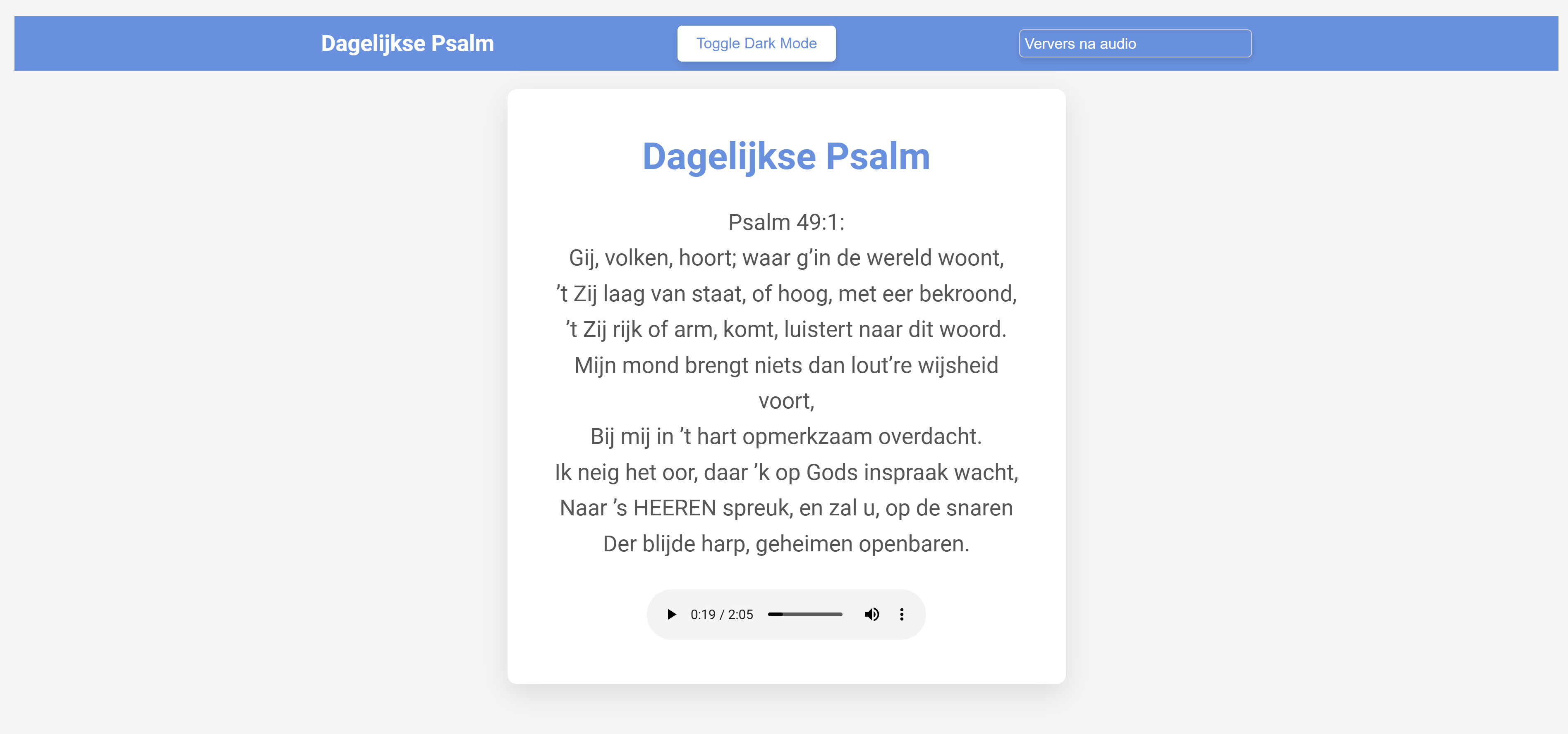 Dagelijkse Psalm app